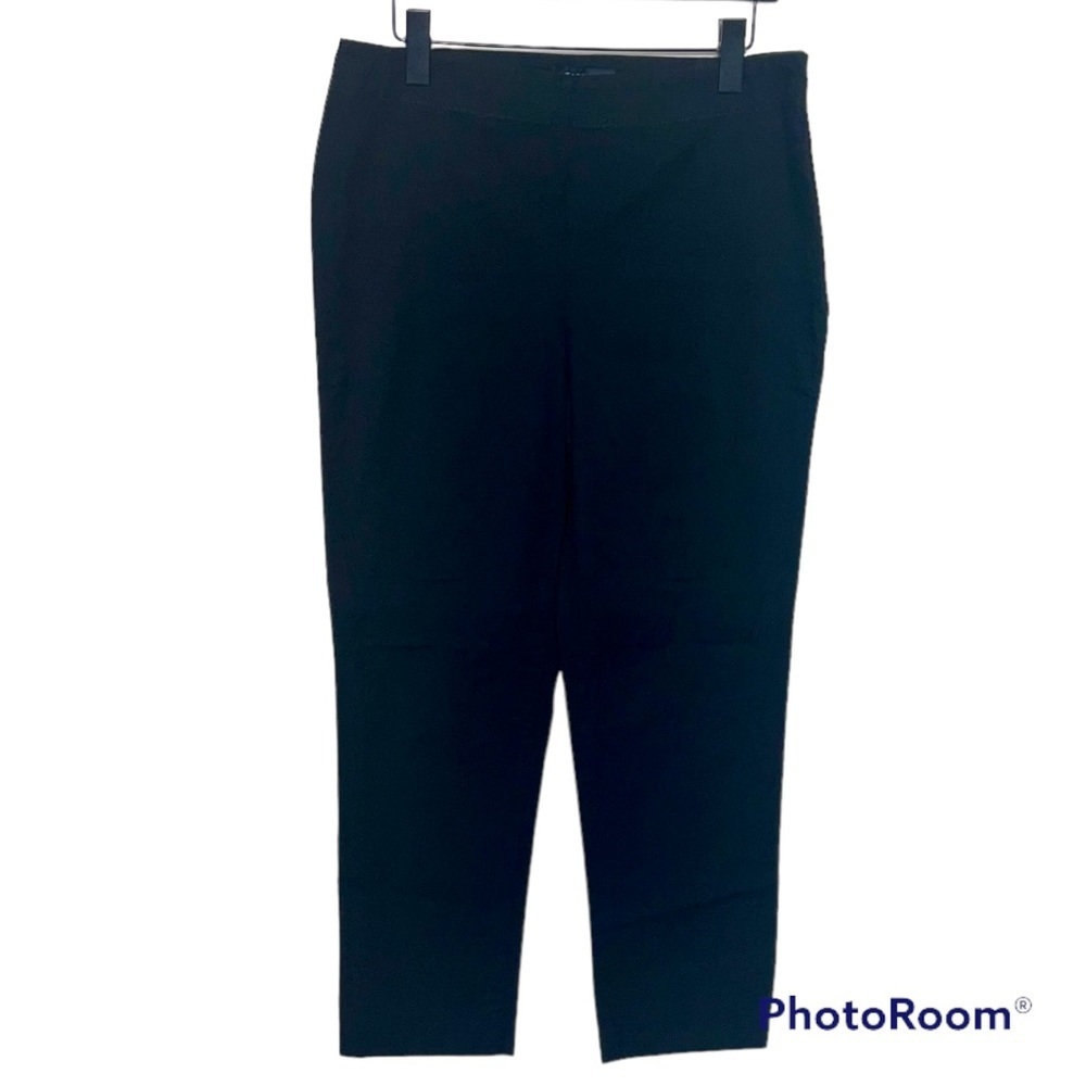 Talbots Black High Waist Classic Side Zip Ankle Pants Sz 10